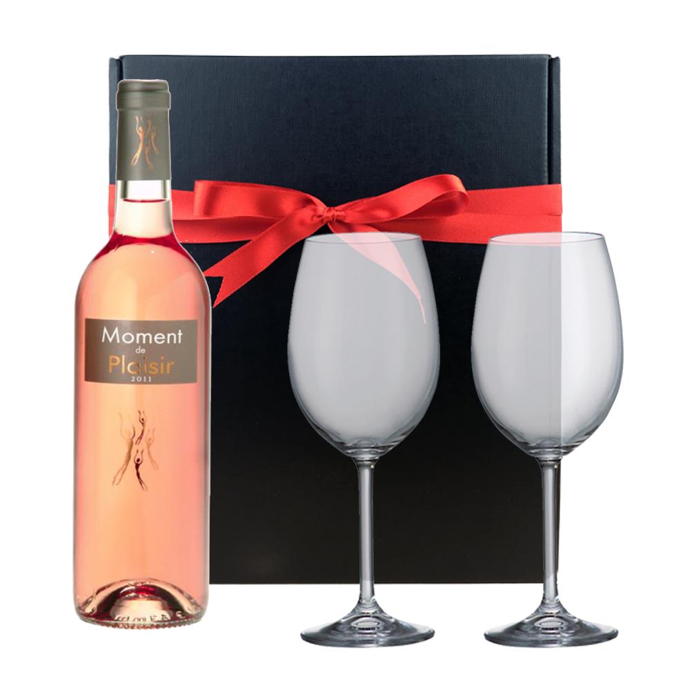 Moment de Plaisir Cinsault Rose And Bohemia Glasses In A Gift Box